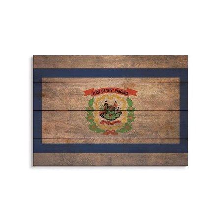 WILE E. WOOD Wile E. Wood FLWV-2014 20 x 14 in. West Virginia State Flag Wood Art FLWV-2014